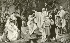Charlemagne au baptême de Witikind - Friedrich Paul Thumann