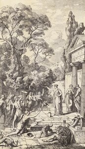 Circé pratiquant sa magie (gravure) - Friedrich the Elder Preller