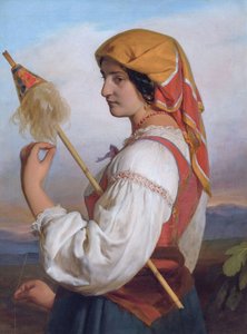 French : Italienne (Chiaruccia) avec une jupe d
