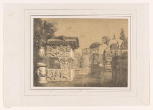 Fantaisie architecturale avec éléments antiques - Friedrich von Gärtner