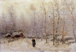 Femme avec enfant dans un paysage d