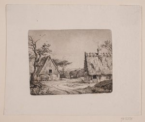 Paysage avec deux maisons de paysans - Frits Grove