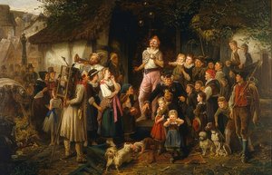 Le jongleur: une fête de village