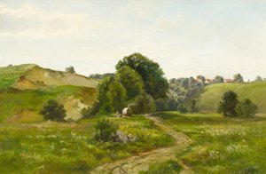 Paysage vallonné estival - Fritz Halberg Krauss