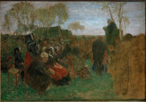 Culte en plein air (étude)