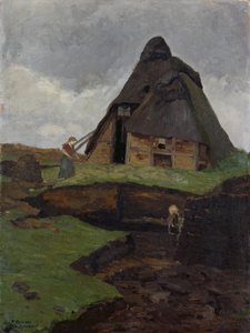 Mire Cottage avec Enfant - Fritz Overbeck