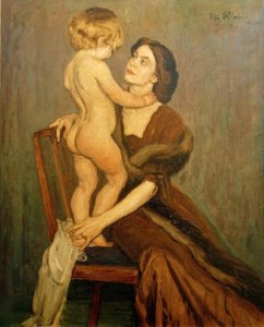 Dame avec enfant - Fritz Rhein