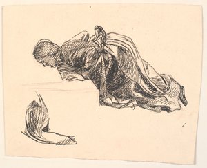 Esquisse pour la figure de la mère dans : Là tu as tes yeux, dit la Mort...