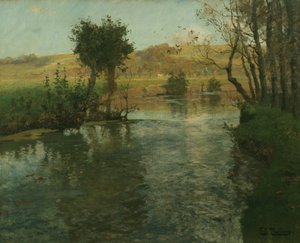 Paysage fluvial français, vers 1895 (peinture)