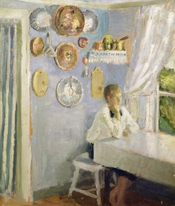 Harald à la table du petit déjeuner, vers 1900