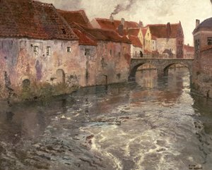 Le pont à Anvers (ou Oudenard), 1902 - Frits Thaulow