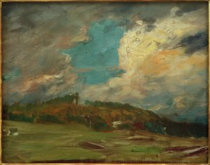 Étude de paysage (Paysage avec nuages) - Fritz von Uhde
