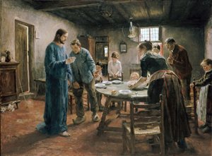 La prière du repas - Fritz von Uhde