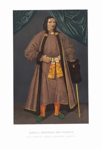 Vêtements de boyard du XVIIe siècle. Afanasiy Kirillovich Naryshkin. Des Antiquités de... - Fyodor Grigoryevich Solntsev