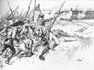 La division sous Alvarado traversait le bas-fond, 1902 - GB