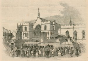 Palace Yard, les Salles du Comité Ferroviaire devant Westminster Hall - G.F. Sargent