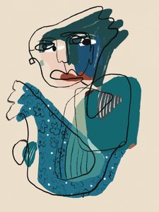 Portrait abstrait moderne