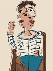 Portrait cubiste moderne