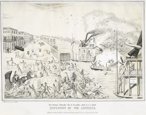 Nouvelle-Orléans jeudi 15 novembre 1849 à 5 heures, Explosion de la Louisiane, vers 1849 - G. (after) Tolti