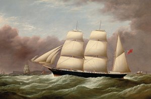 La Barque Alfred Hawley au large des Skerries en route vers Liverpool, 1860