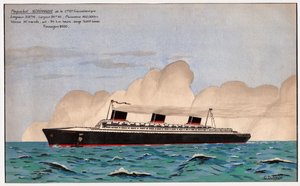 Le paquebot Normandie. vers 1935