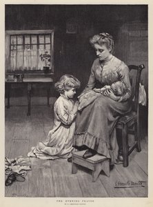 La Prière du Soir (lithographie) - G. Grenville Manton