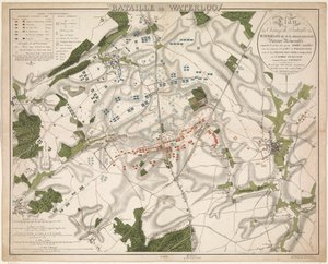 Carte de la bataille de Waterloo, 1815 - G. Jacowick