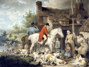 Devant une auberge de campagne, gravé par William Ward - G. and Ward J. Morland