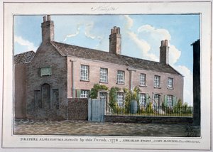 Maisons de retraite des drapiers, New Kent Road, Southwark, Londres, 1825 - G Yates