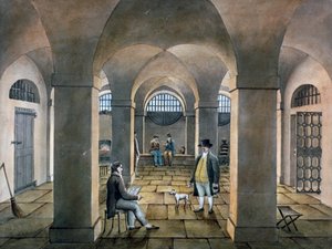 Vue intérieure de la prison de Horsemonger Lane, Union Road, Southwark, Londres, vers 1826 - G Yates
