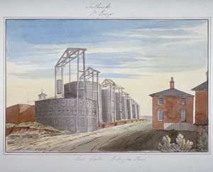 Vue des Usines à Gaz dans Pocock Street, Southwark, Londres, 1826 - G Yates
