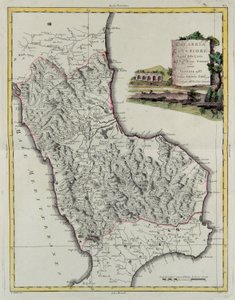 Calabre citérieure, gravure de G. Zuliani tirée du Tome II du "Newest Atlas" publié à Venise en 1783 par Antonio Zatta, Collection Privée - G. Zuliani