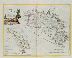 Île de Minorque et plan du port et de la ville de Mahon et de ses forts, gravure de G. Zuliani tirée du Tome I du "Nouvel Atlas" publié à Venise en 1778 par Antonio Zatta, Collection Privée - G. Zuliani