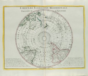 Hémisphère sud de la Terre coupé à l