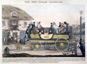 La nouvelle voiture à vapeur, gravée par Henry Pyall (1795-1833) 1827 - G. after Morton