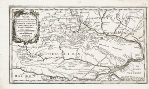 Carte montrant à la fois Poltava et Bender - Gabriel Bodenehr the Elder