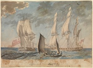 Deux petites frégates de la Royal Navy - Gabriel Bray