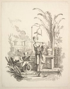 Flûtiste et un Enfant Timbalier