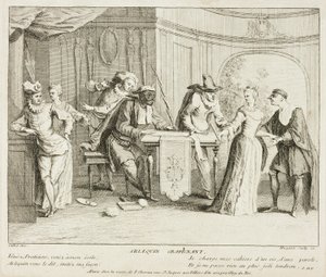 Plate from Livre de Scènes Comiques - Gabriel Huquier