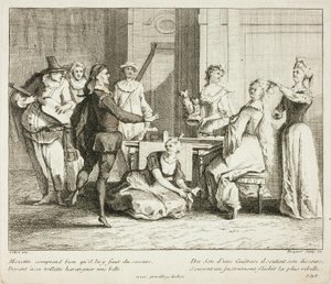 Plate from Livre de Scènes Comiques - Gabriel Huquier
