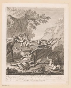 Ragotin tombe de la charrette (Scènes du Roman Comique de Scarron)