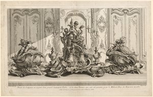 Œuvres de Juste-Aurèle Meissonier : Projet sculptural en argent pour une grande pièce maîtresse et deux soupières exécutées pour Son Excellence le Duc de Kingston