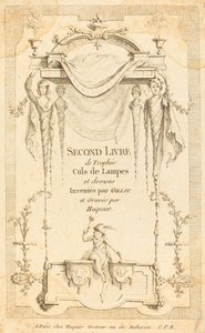 Second Livre de Trophées Culs de Lampes et Devises : Page de titre - Gabriel Huquier after Claude Gillot