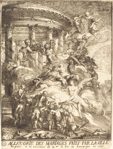 Allégorie des mariages faits par la ville de Paris à la naissance du Duc de Bourgogne - Gabriel Jacques de Saint Aubin