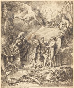 Allégorie sur le mariage du Comte de Provence - Gabriel Jacques de Saint Aubin