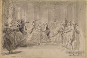 Ballet de "Les Fées rivales" - Gabriel Jacques de Saint Aubin