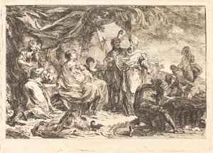 Laban cherchant ses dieux - Gabriel Jacques de Saint Aubin