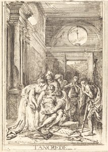 La mort de Tancrède [gauche] - Gabriel Jacques de Saint Aubin