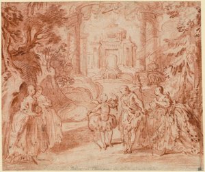 Le Divertissement de "La princesse de Navarre" de Voltaire - Gabriel Jacques de Saint Aubin