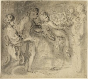 Le génie de la peinture - Gabriel Jacques de Saint Aubin